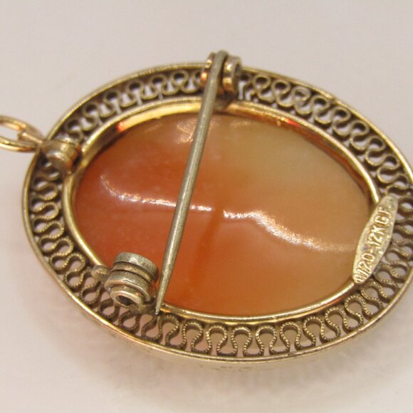 12K GF Cameo Brooch/Pendant - Picture 6 of 7